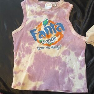 Coca Cola Purple and Cream Tank Top